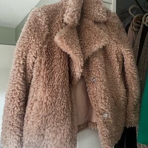 Light mauve fur coat